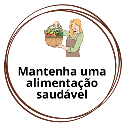 Imagem de uma mulher segurando uma cesta com alimentos saudáveis